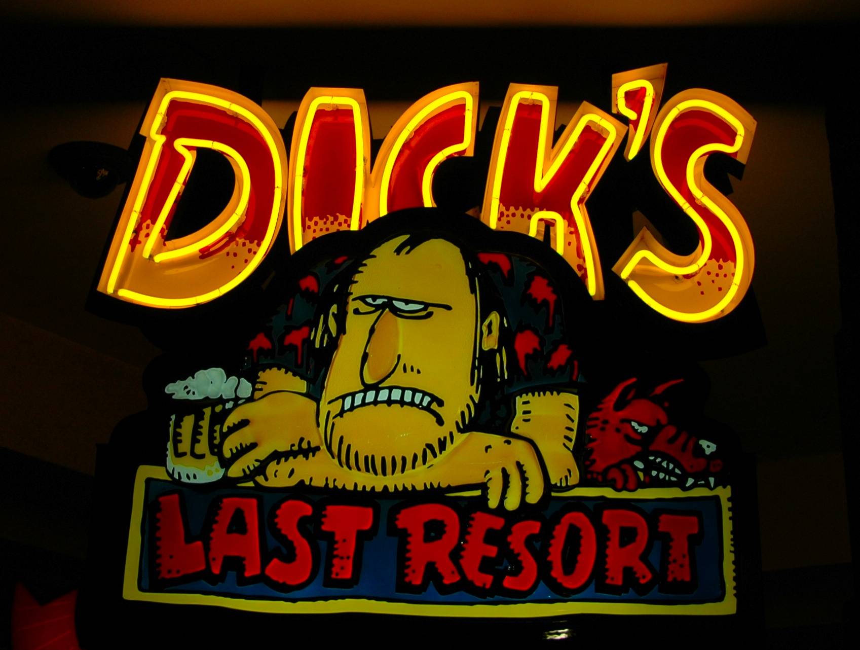 Dicks Last Resort dinner show.