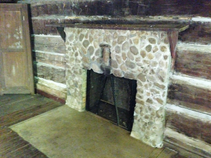 Fireplace in Historic Avent Cabin in the Smokies