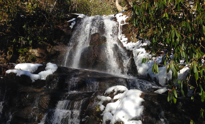 Laurel Falls Near Gatlinburg in Winter