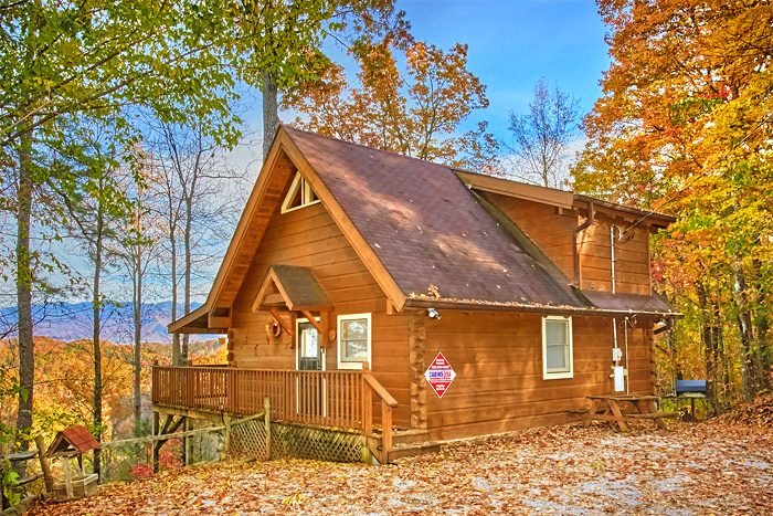 Cabin in the Smokies During Fall