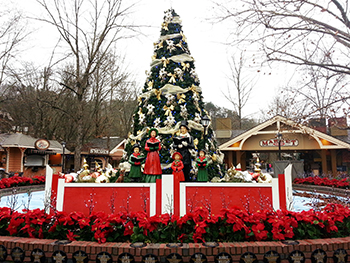 One of the many Dollywood Pigeon Forge Christmas displays. See millions of lights and nightly Christmas parade.