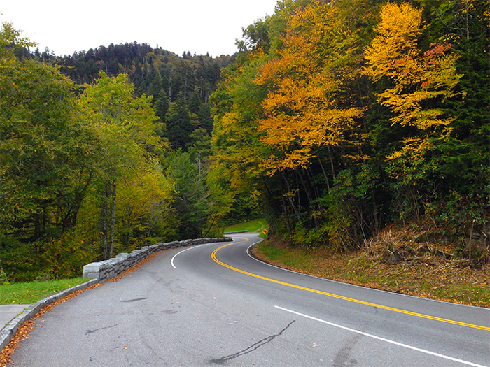 The Scenic Newfound Gap Road in Fall