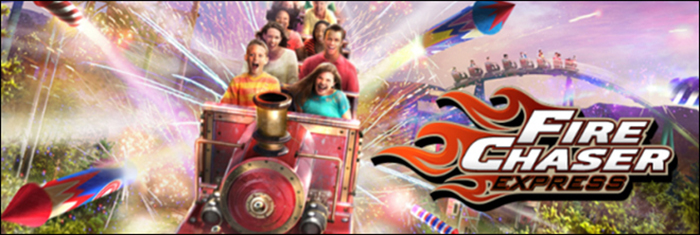 FireChaser Dollywood Pigeon Forge animated coaster ride attraction.