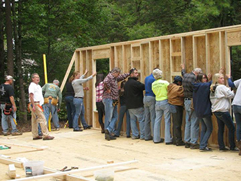 Walls going up on Blount Habitat For Humanity Harley House.