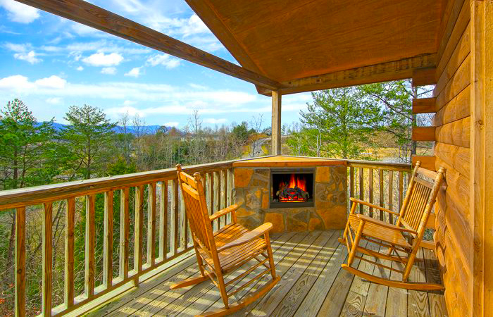 View From A Smoky Mountain Cabin's Deck