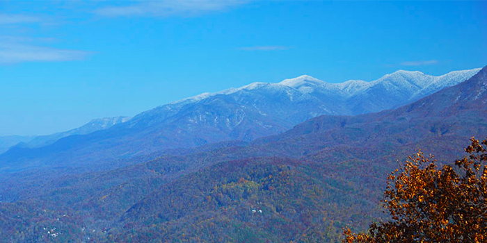 Snow-Capped Peaks in the Smoky Mountains