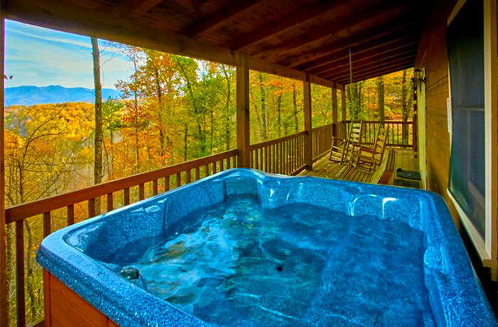 Pigeon Forge Cabin With A Hot Tub and A View