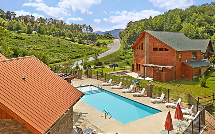 Resort Pool at Bear Cove Falls Resort