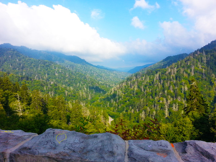 View of the Smoky Mountains Near Pigeon Forge New Found Gap