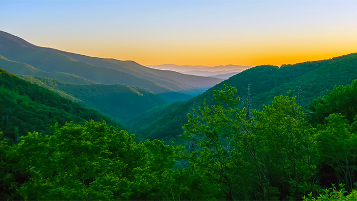 View Near Pigeon Forge in the Smoky Mountains