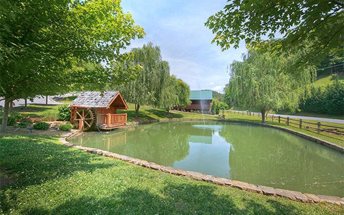 Scenic Pond at Cabins At The Crossing Resort