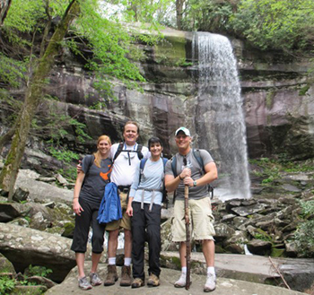 Hiking in the Great Smoky Mountains National Park.