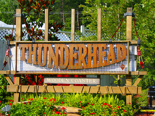 Thunderhead Roller Coaster Sign at Dollywood