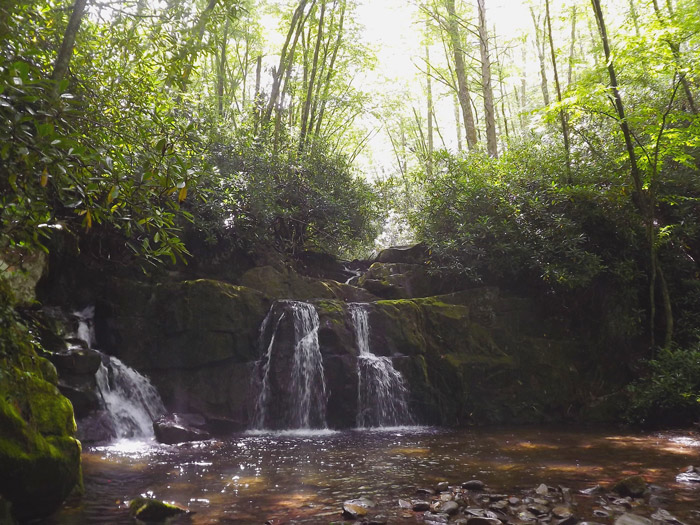 Indian Flatts Waterfall in the Great Smoky Mountains