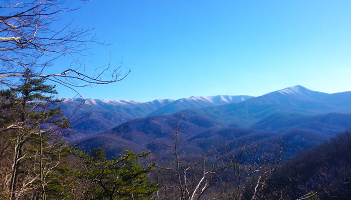 Snowy Smoky Mountains in Winter